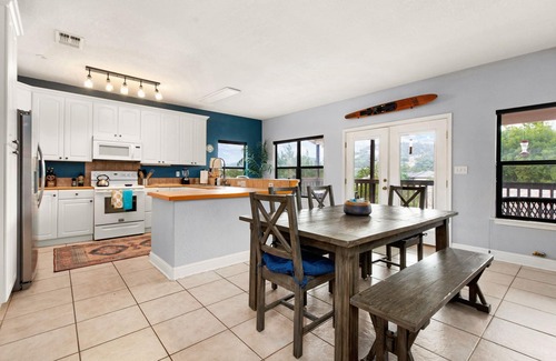 Canyon Lake House | Family home w/lake access, heated stock tank pool, kayaks, kid + dog-friendly