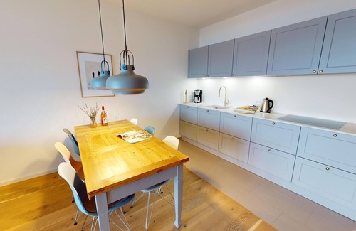 Pelzerhaken Apartment | Fantastic luxury vacation apartment for 4 adults and 2 children with terrace and sea view.