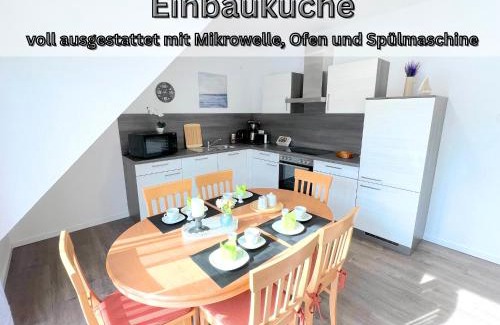Papenburg Apartment | Ferienwohnung "Atlantis" Papenburg Balkon Einbauküche Neubau 74 qm Free Wifi 2 Schlafzimmer 4 Personen