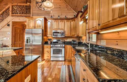 Mineral Bluff Cabin | Fire on the Mountain - Mountain Views | 3 Levels of Decks | Outdoor Fireplaces | Hot Tub | Game Room