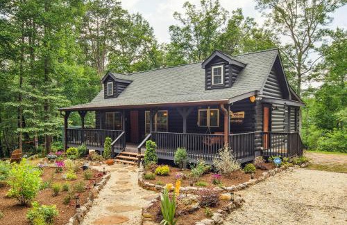 Rutherfordton House | Fire Pit and BBQ Lake Lure Cabin with Outdoor Oasis!