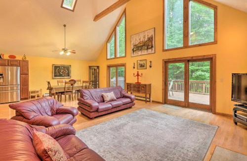 Gouldsboro House | Fire Pit, Indoor Pool Access Big Bass Lake Cabin