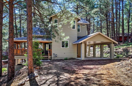Kachina Village House | Flagstaff Family Retreat with Patio and Mountain Views