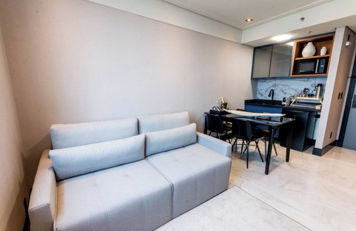 Alphaville Industrial Apartment | Flat equipado em ótima localização, Wi-Fi e lazer