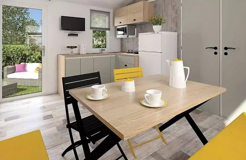 Tregunc House | Flower Camping Domaine de Pendruc * - Mobilhome EVASION Comfort 27m2 - 2 bedrooms/Covered terrace + TV 4 persons