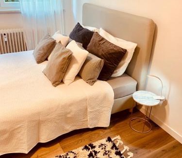 Homburg Apartment | Gästehaus zur Uni Klinik Exklusives Apartment mit Küche und Badezimmer