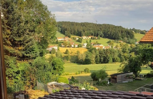 Neuschoenau Apartment | Geräumiges Ferienhaus für bis zu Fünf Personen mit Kaminzimmer
