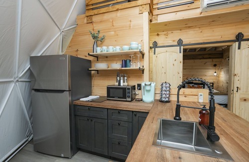 Cosby RV Rental | ✨🥂 Glamping Dome with Full Bath, Kitchen, Fire Pit, & Grill