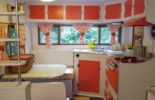 Bryson City RV Rental | Glamping in a 1965 Vintage Camper!