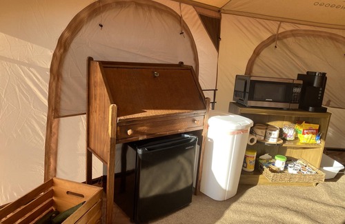 Mammoth Cave RV Rental | Glamping Tent at Noble Pine Campground