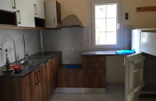 Sithonia Villa | Grand Familysuite for 5 2 bedrooms 1 large kitchen dining and living area bathroom balcony