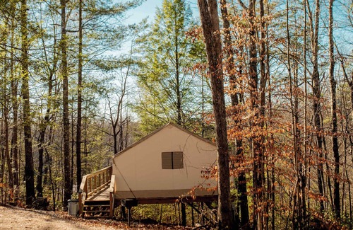 Primrose RV Rental | Green Heron’s Nest- Cozy Glamping Tent in RRG