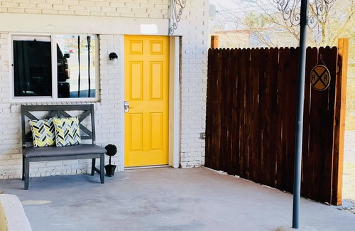 El Paso Apartment | Guest house with great view of the star on the Franklin Mountains.