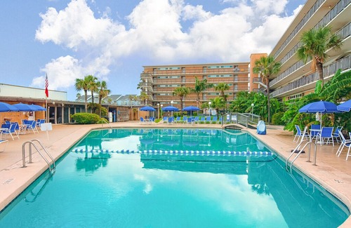 Corpus Christi Condo | Gulfstream Condos | Extended Private Balcony with Gulf Views | Pool, Hot Tub