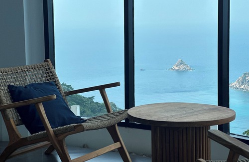 Koh Tao Villa | Högt belägen villa med privat pool och fantastisk utsikt.