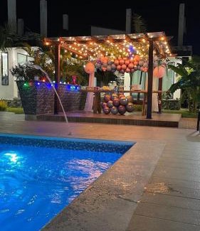 Juan de Acosta Apartment | Habitacion con piscina-jacuzzi-lavadora disponible