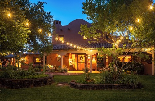 Rimrock House | Hacienda De La Mariposa Oasis with river access and pool
