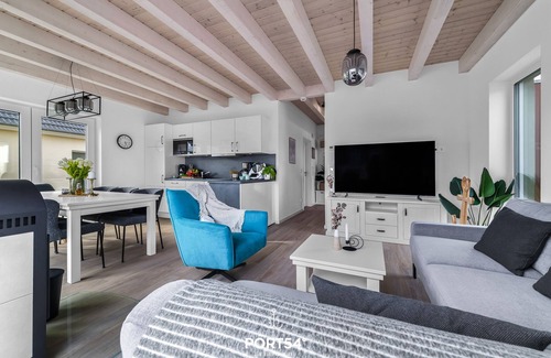 Busum House | Hafenliebe- Nordsee- und Strandnah, Terrasse, Infrarotsauna, Modern