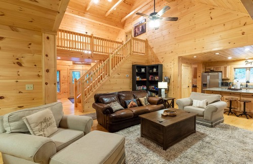 Tuckasegee Cabin | Havilah Falls - Master Crafted Luxury Cabin w/Private Waterfall and Sliding Rock