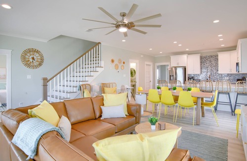 Saint Elmo House | Heated Private Pool, Across from Beach, Ocean Views, Steps To Sand, Dog Friendly