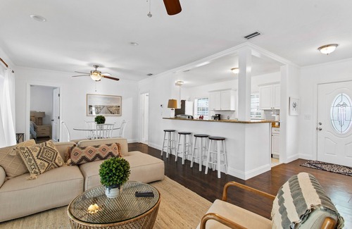Palm Beach Shores House | Heated Saltwater POOL + Walk to the Beach + Chair/Umbrella Pass Included