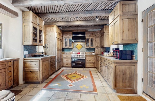 Taos House | Historic dog-friendly hacienda with 2 casitas, fireplaces, on-site hot tub, yoga