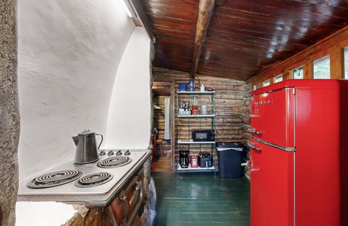 Forest Falls Cabin | Historic Van Horn Log Cabin, rustic retreat with WiFi, close to hiking trails