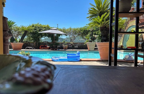 Marini Villa | Historic Villa with marbled pool, wide Hot Tub & Finnish Sauna. on Amalfi Coast