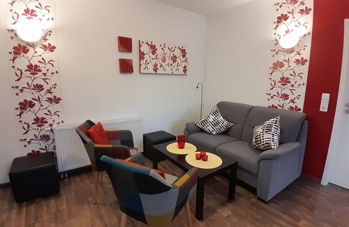 Langballig Apartment | Holiday Apartment "Wikingerland Typ 1 Erdgeschoss" with Private Terrace, Shared Garden & Wi-Fi