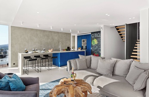 Costa Adeje Villa | Holiday Villa 'Karat Blue' with Sea View, Wi-Fi and Air Conditioning