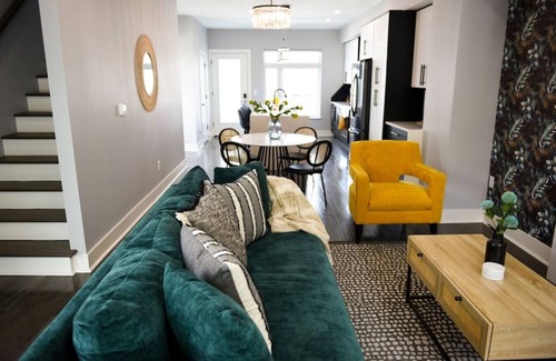 Lawrenceville House | ★ HostWise Stays ★ Huge 4br, 4.5ba, rooftop deck, 5 balconies, garage parking, fire pit, & more!