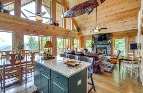 Wolf Laurel House | Hot Tub, Game Room and Views Mars Hill Mtn Retreat!