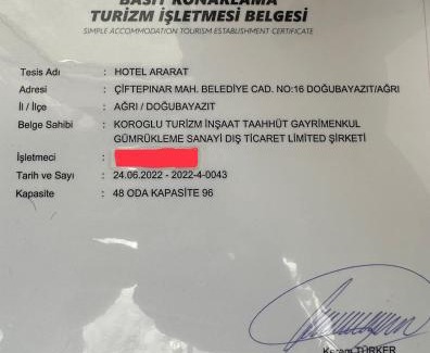 Dogubayazıt Hotel | Hotel Ararat
