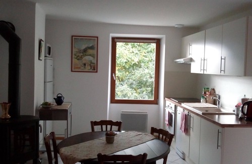 LʼArgentiere-la-Bessee House | House, large balcony with stairs down to the garden.