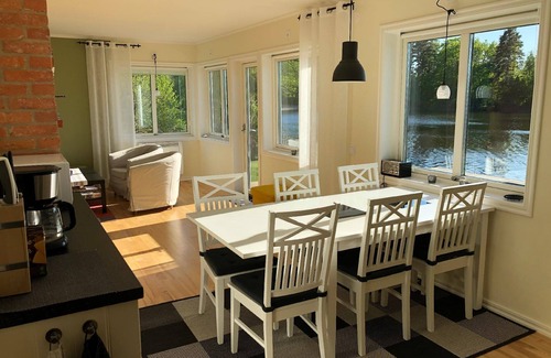 Holmsjo House | House with Wooden Terrace and Wonderful View