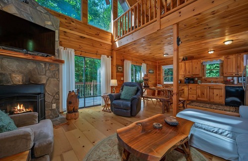 Lake Lure Cabin | Huge log homeHOT TUB/GAMEroom/PRIVATE/hiking/pet/private lake accessl