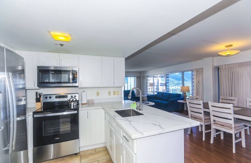 Waikiki Condo | Ilikai Hotel - City-view Two-Bedroom Condo on the 19th Floor, Peek-a-Boo Ocean View!