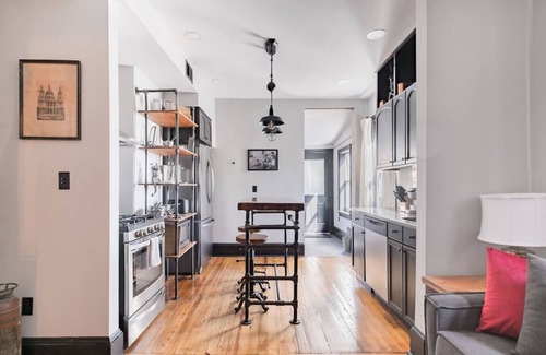 Truxton Circle Condo | Industrial Loft Offers Historic Feel Near Conv Ctr