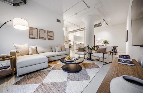 Historic Core Apartment | Industrial Style 2BR Condo Downtown LA With Rooftop!