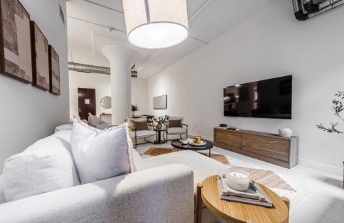 Historic Core Apartment | Industrial Style 2BR Condo Downtown LA With Rooftop!