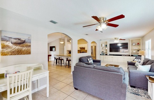 Sebastian Highlands House | Inviting home with yard, private pool, full kitchen, central AC, & W/D