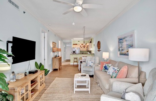 Gulf Shores Condo | Island Royale P304 | Direct Beach Front 2BD Condo! Outdoor Living Room Deck Set up!