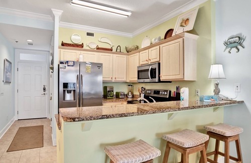 Gulf Shores Condo | Island Royale P304 | Direct Beach Front 2BD Condo! Outdoor Living Room Deck Set up!