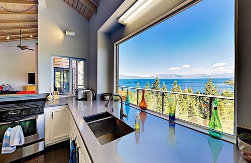 Meeks Bay House | Just above the waters of Meeks Bay, this remarkable home offers unobstructed 180-degree lake views.