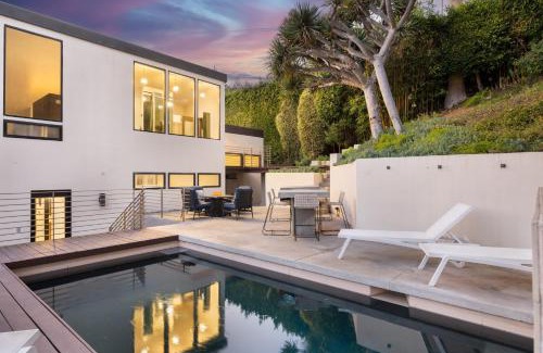 Hollywood Hills West House | Kings Road West Hollywood Luxury Pool Views Firepit Modern Design