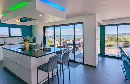 Carantec Villa | La Villa Kerdanet - Spa - Panoramic sea view and beach 500m away