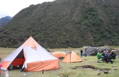 Huaraz RV Rental | Lake 69 Trek and camping in 1-tent campground in the LLangauco Lakes