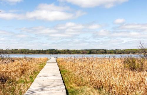 Nevis House | Lakefront Cabin with Private Deck, Dock and Fire Pit!