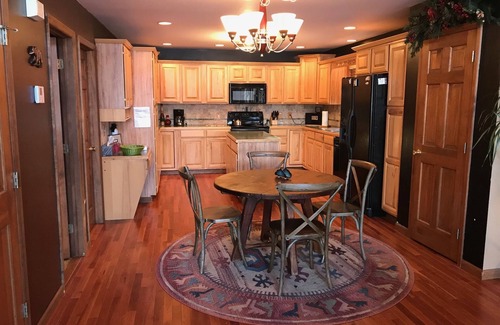 Drums Ski Chalet | Lakefront, pontoon boat, hot tub ,Game Room, Fire pit, huge deck, kayaks