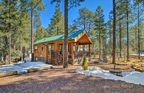 Pinetop-Lakeside House | Lakeside Cabin with Fire Pit about 4 Mi to Show Low Lake